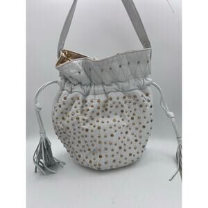 Vintage Viva of California White Leather Studded Purse